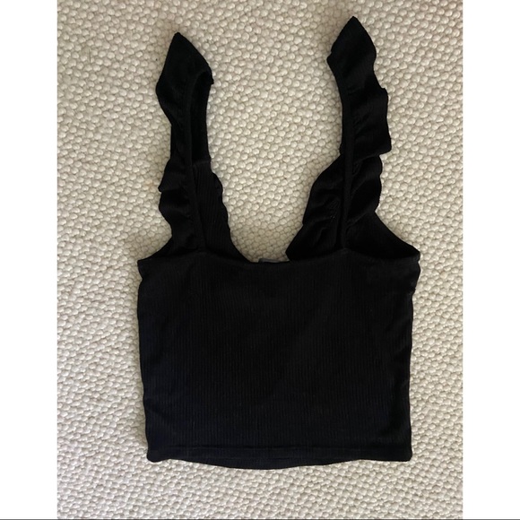Forever 21 Black Ruffle Tank Top - Picture 3 of 3